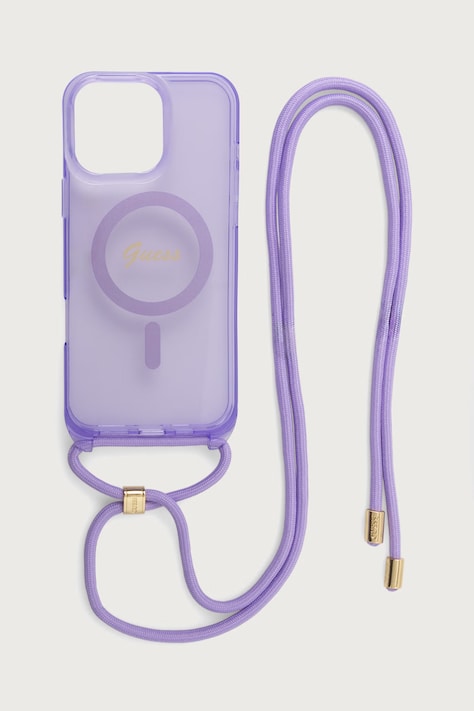 Guess Etui na telefon iPhone 16 Pro Max fioletowe GUHMP16XHCTSGNSU