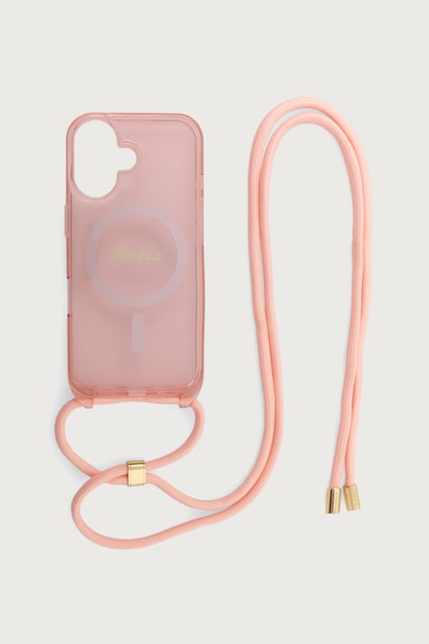Guess Etui na telefon iPhone 16 różowe GUHMP16SHCTSGNSP
