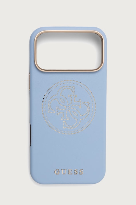 Guess Etui na telefon z imitacji skóry iPhone 17/18 Pro Max niebieskie GUHMP18X6PS4SRGB
