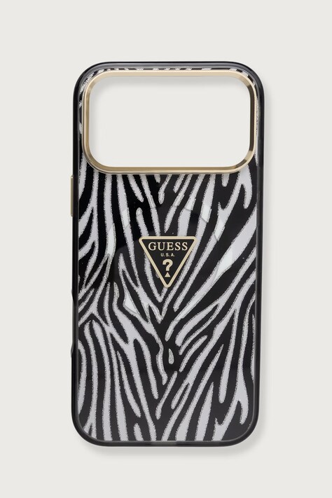 Guess Etui na telefon iPhone 17/18 Pro Max srebrne GUHMP18X6HZPGTLS