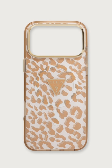 Guess Etui na telefon iPhone 17/18 Pro Max brązowe GUHMP18XHLEGTGLW