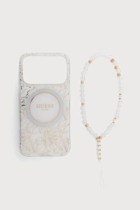 Guess Etui na telefon iPhone 17/18 Pro białe GUHMP18LHCPOFPH
