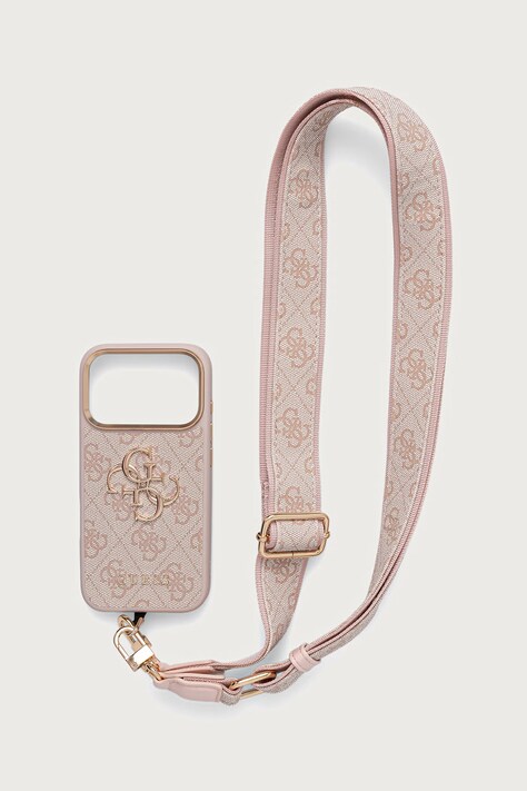 Guess Etui na telefon iPhone 17 Pro różowe GUHCP17LP4G4BCSP