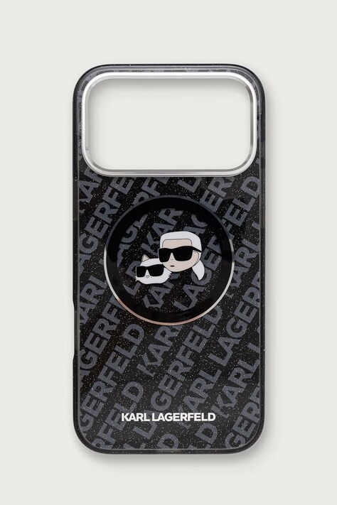 Karl Lagerfeld etui na telefon iPhone 17 Pro Max czarne KLHMP17XHMKBKCHOK