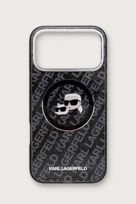 Karl Lagerfeld etui na telefon iPhone 17 Pro Max czarne KLHMP17XHMKBKCHOK