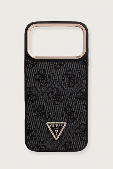 Guess custodia rigida per telefono iPhone 17 Pro Max nera GUHMP17XPCS4GPTK
