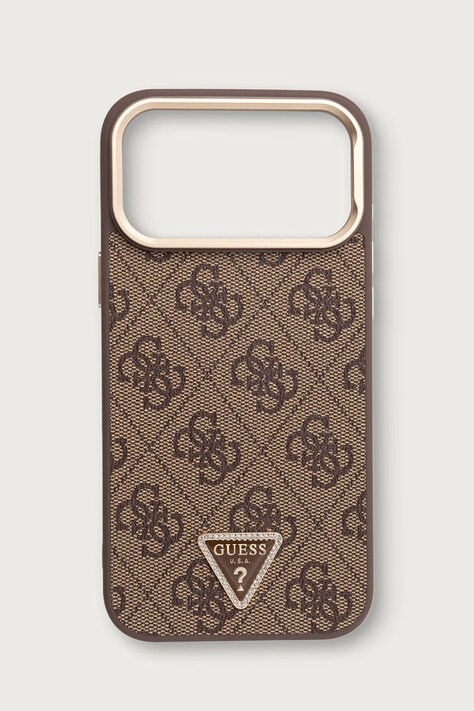 Guess etui na telefon iPhone 17 Pro Max brązowe GUHMP17XPCS4GPTW