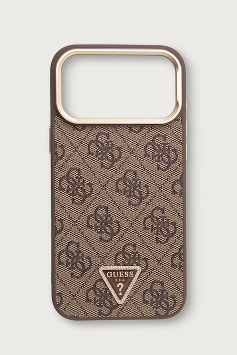 Guess etui na telefon iPhone 17 Pro Max brązowe GUHMP17XPCS4GPTW
