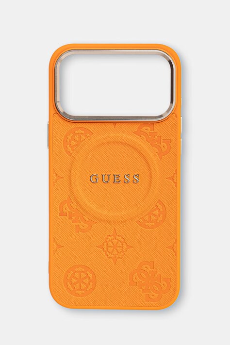 Guess etui na telefon iPhone 17 Pro Max pomarańczowe GUHMP17XPSAMSECO