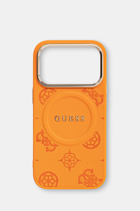 Guess etui na telefon iPhone 17 Pro pomarańczowe GUHMP17LPSAMSECO
