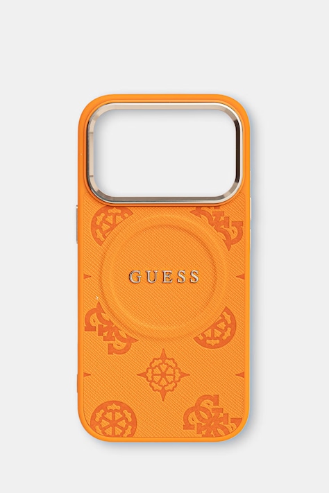 Guess etui na telefon iPhone 17 Pro pomarańczowe GUHMP17LPSAMSECO