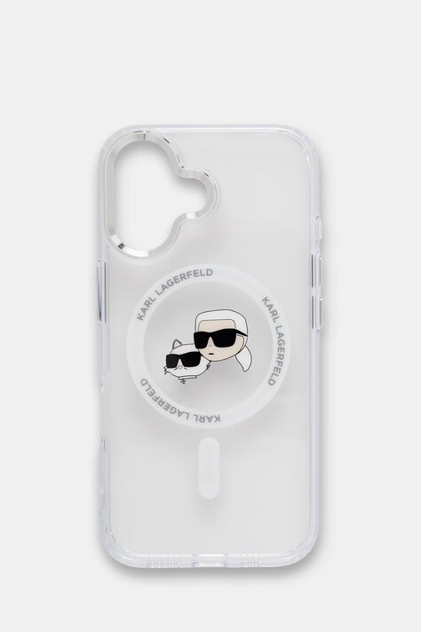 Karl Lagerfeld etui na telefon iPhone 16 transparentne KLHMP16SHLSKCH