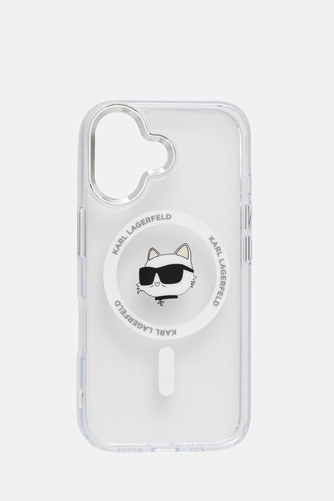 Karl Lagerfeld etui na telefon iPhone 16 białe KLHMP16SHLSCHH