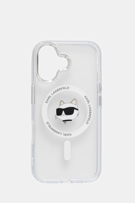 Karl Lagerfeld etui na telefon iPhone 16 białe KLHMP16SHLSCHH