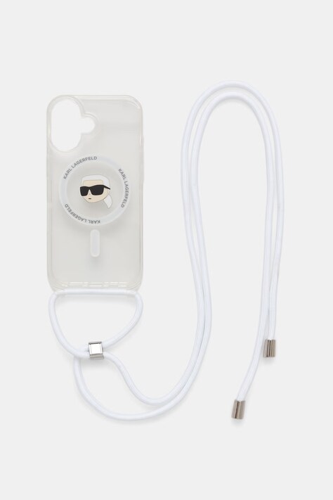 Karl Lagerfeld etui na telefon iPhone 16 transparentne KLHMP16SHCKHNT