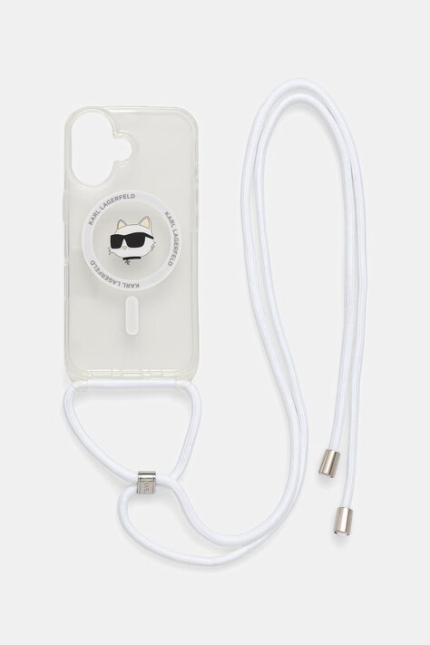 Karl Lagerfeld etui na telefon iPhone 16 transparentne KLHMP16SHCCHNT