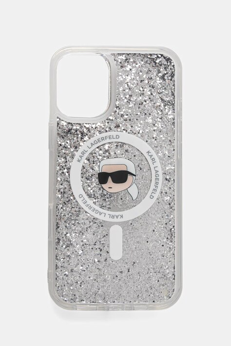 Karl Lagerfeld etui na telefon iPhone 16 Plus transparentne KLHMP16MLGKISGH