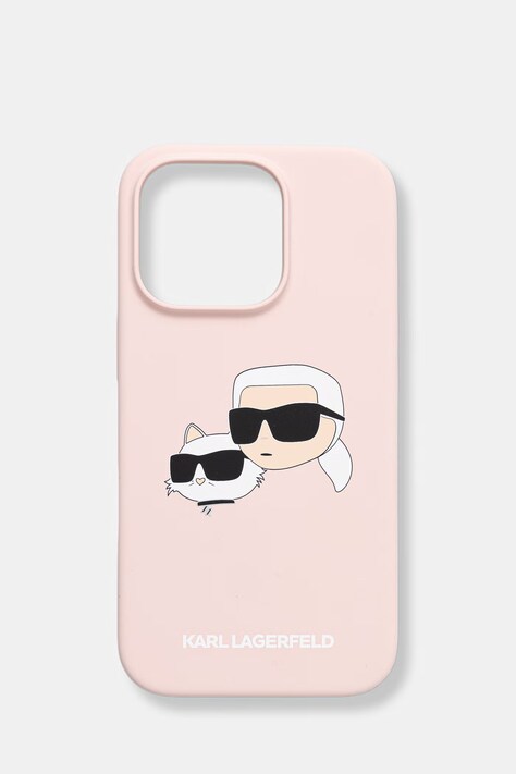 Karl Lagerfeld etui na telefon iPhone 16 Pro różowe KLHMP16LSKCHPPLP