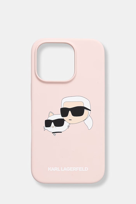 Karl Lagerfeld etui na telefon iPhone 16 Pro różowe KLHMP16LSKCHPPLP