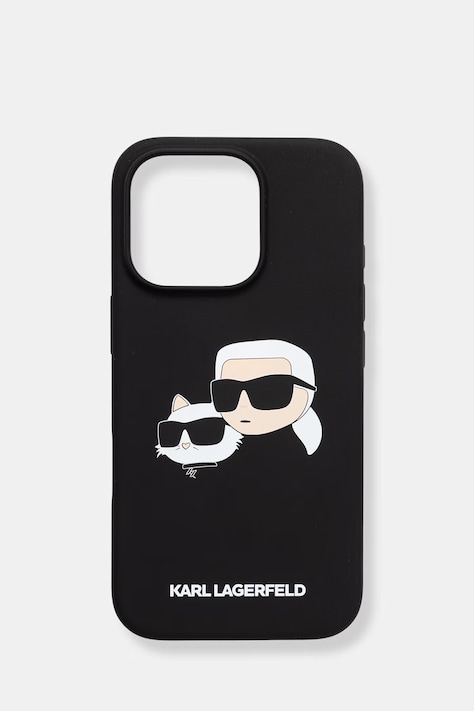 Karl Lagerfeld etui na telefon iPhone 16 Pro czarne KLHMP16LSKCHPPLK