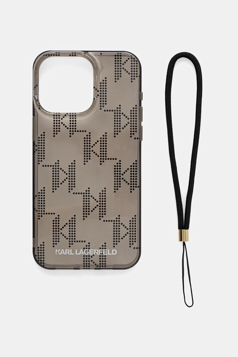 Karl Lagerfeld etui na telefon Phone 15 Pro Max czarne KLHCP15XHKDPNSK
