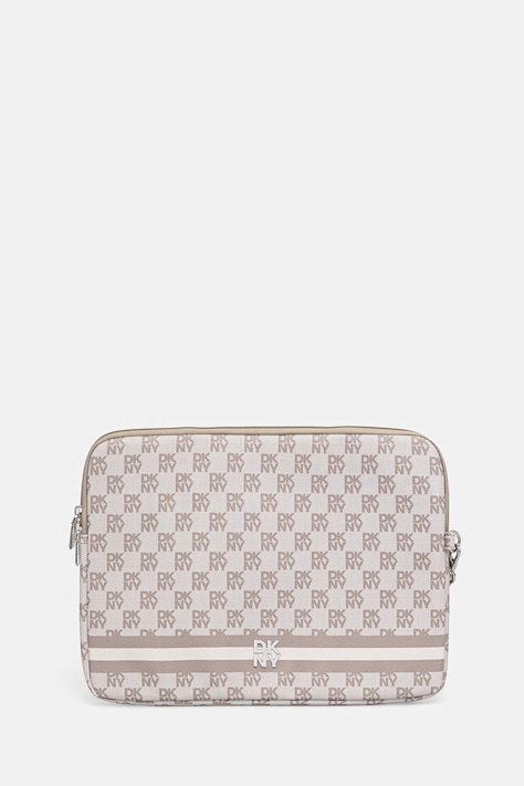 DKNY pokrowiec na laptopa z imitacji skóry beżowy DKCS14PVSHLE