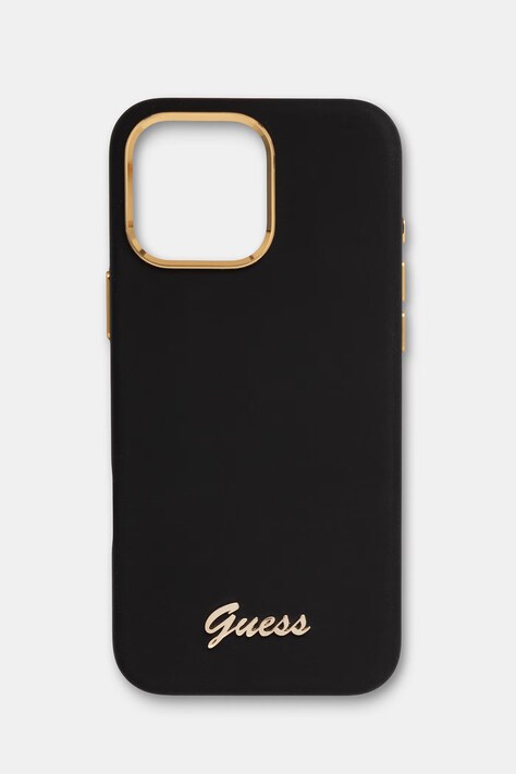 Guess etui na telefon iPhone 16 Pro Max czarne GUHCP16XSMBSLK