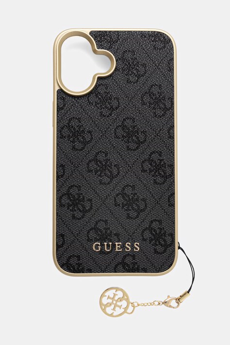 Guess etui na telefon iPhone 16 Plus granatowe GUHCP16MGF4GGR