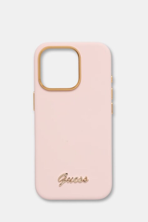 Guess etui na telefon iPhone 16 Pro różowe GUHCP16LSMBSLP