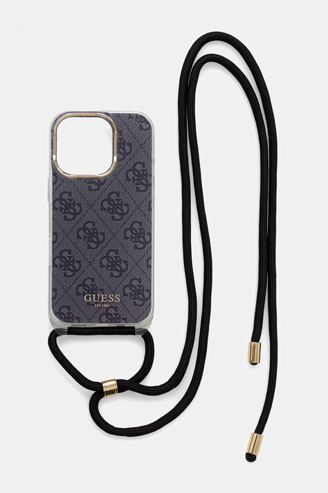 Guess etui na telefon iPhone 16 Pro granatowe GUHCP16LHC4SEK