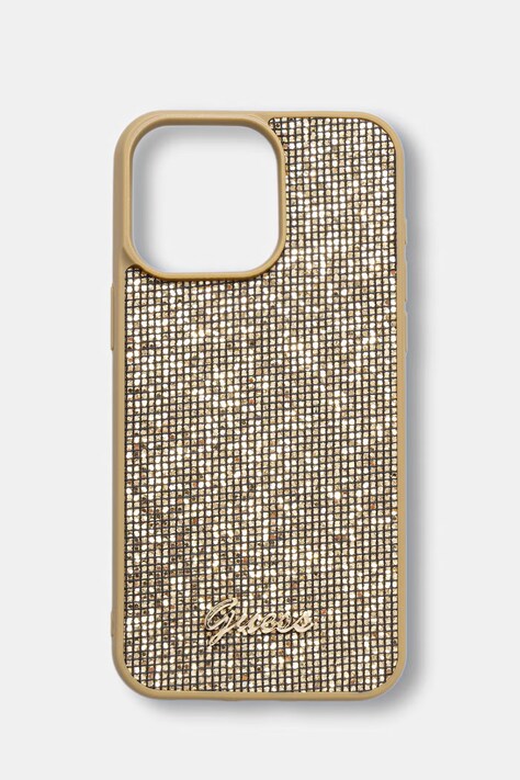 Guess etui na telefon Phone 15 Pro Max złote GUHCP15XPMSDGSD