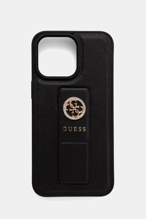 Guess etui na telefon Phone 15 Pro Max czarne GUHCP15XPGSSADK