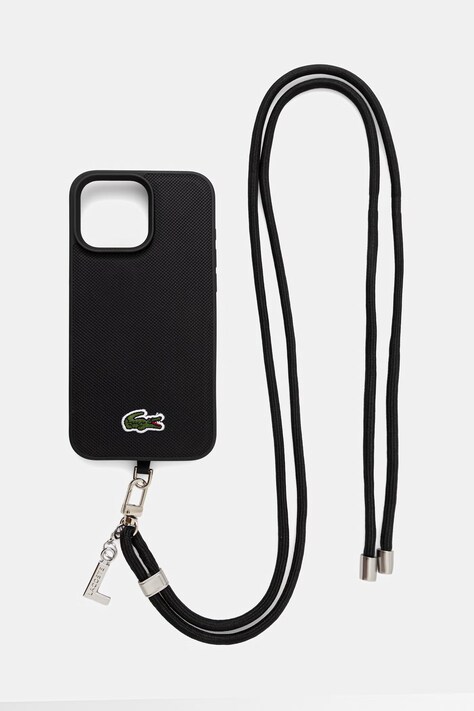 Lacoste etui na telefon iPhone 16 Pro Max czarny LCHMBCP16XPVCK