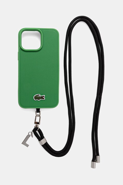 Lacoste etui na telefon iPhone 16 Pro Max zielone LCHMBCP16XPVCN