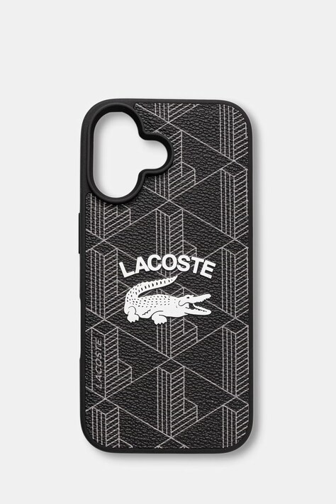 Lacoste etui na telefon iPhone 16 czarny LCHMP16SPIGK