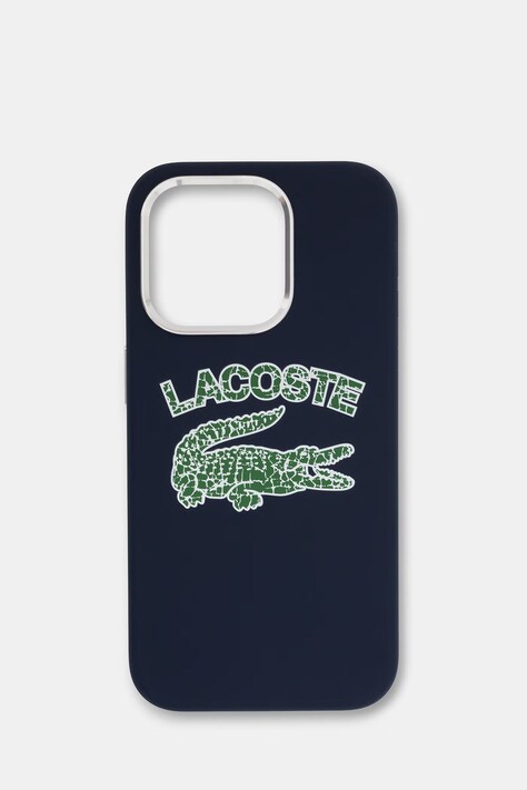 Lacoste etui na telefon iPhone 15 Pro granatowy LCHMP15LUCRV