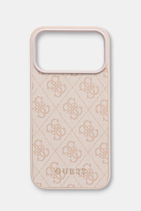 Guess etui na telefon z imitacji skóry iPhone 17 Pro Max różowe GUHCP17XG4GFPI