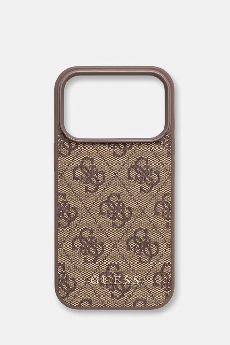 Guess etui na telefon iPhone 17 Pro brązowe GUHCP17LG4GFBR