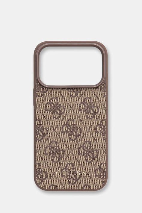 Guess etui na telefon iPhone 17 Pro brązowe GUHCP17LG4GFBR