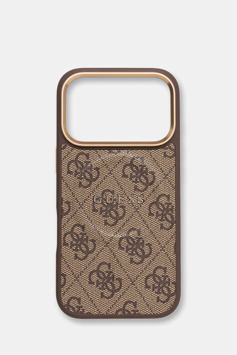 Guess etui na telefon iPhone 17 Pro brązowe GUHMP17LP4MSEGCW