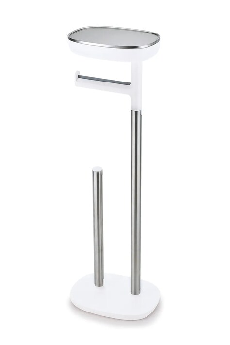 Joseph Joseph stojak na papier toaletowy z półką EasyStore 68 cm kolor biały