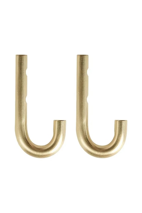Настенная вешалка OYOY Pieni 4 x 1 x 8 cm 2 шт цвет жёлтый
