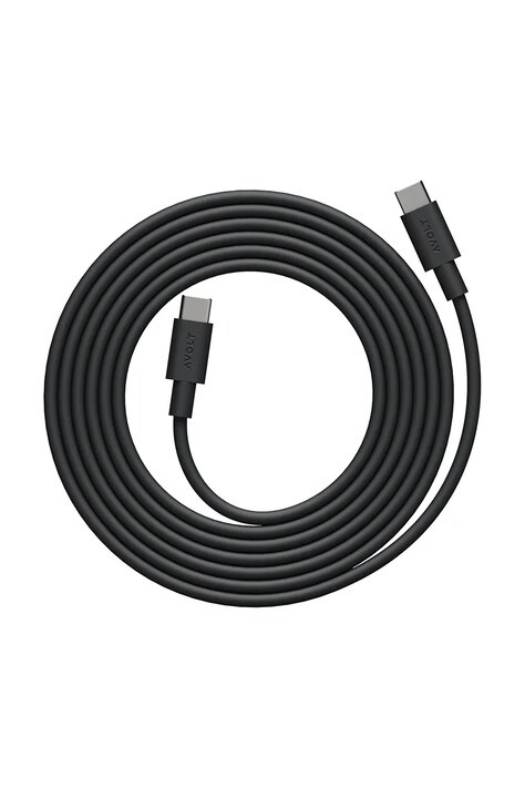 Usb nabíjací kábel Avolt Cable 1, / USB-C to USB-C / 2 m čierna farba