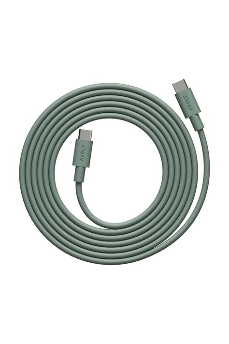 Usb-кабель для зарядки Avolt Cable 1 / USB-C to USB-C / 2 m цвет зелёный