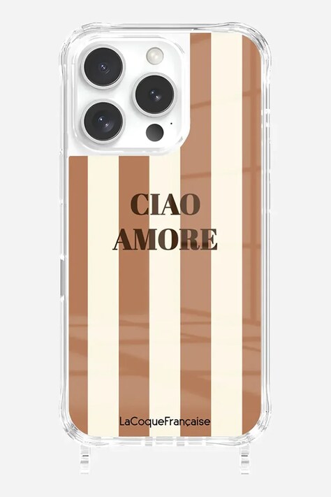 Puzdro na mobil LaCoqueFrançaise iPhone 16 Pro Max hnedá farba