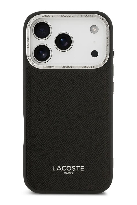 Lacoste etui na telefon z wbudowanym pierścieniem magnetycznym MagSafe iPhone 17 Pro kolor czarny LCHMP17LPCESK
