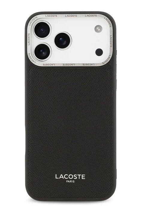 Lacoste etui na telefon z wbudowanym pierścieniem magnetycznym MagSafe iPhone 17 Pro Max kolor czarny LCHMP17XPCESK