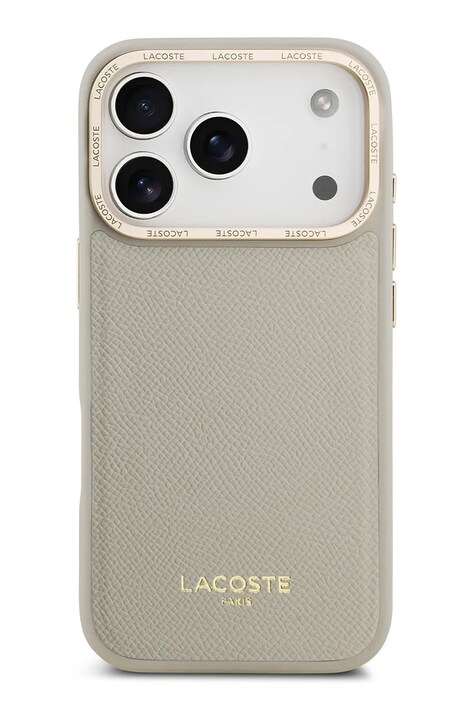 Lacoste etui na telefon z wbudowanym pierścieniem magnetycznym MagSafe iPhone 17 Pro kolor beżowy LCHMP17LPCEGT