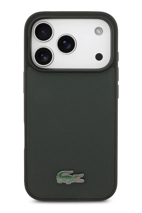 Lacoste etui na telefon z wbudowanym pierścieniem magnetycznym MagSafe iPhone 17 Pro kolor zielony LCHMP17LPLAE