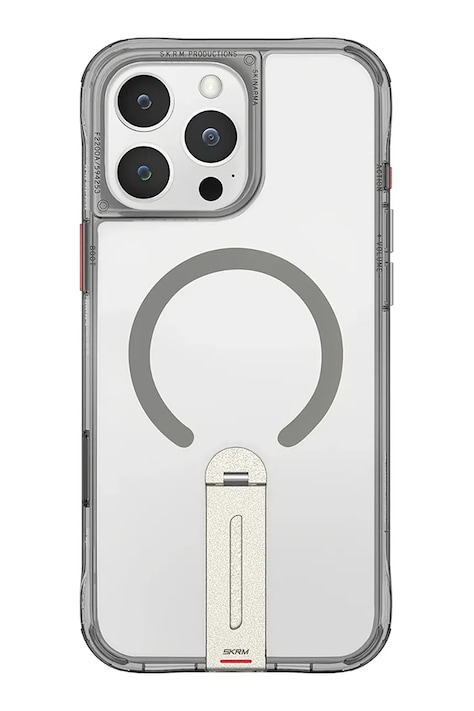 Калъф за телефон с вграден магнитен пръстен Skinarma Helix iPhone 16 Pro в прозрачен цвят SK-IP16PRO-HELIX-TIT